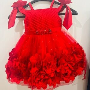 Red party wear dress